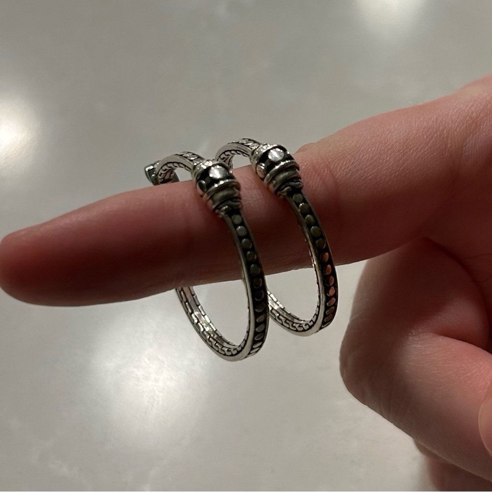 John Hardy Silver Intricate Earrings